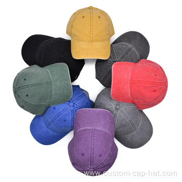 6 Panel Vintage Washed Baseball Cap